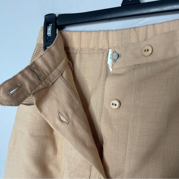 SURREY Vintage Beige Button Up A-line Midi Skirt - Picture 3 of 7